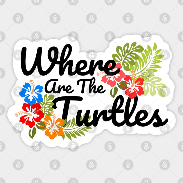 The Office Where Are The Turtles Black Text Sticker by felixbunny